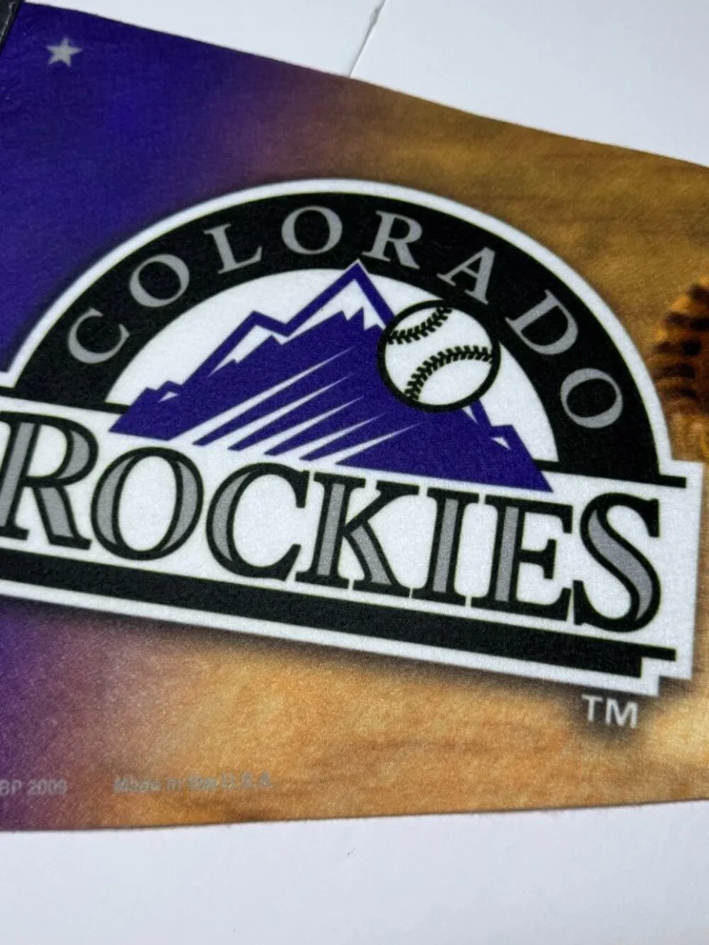 Colorado Rockies MLB Baseball Pennant 12x30 Flag Felt Banner Mancave Decor Blue